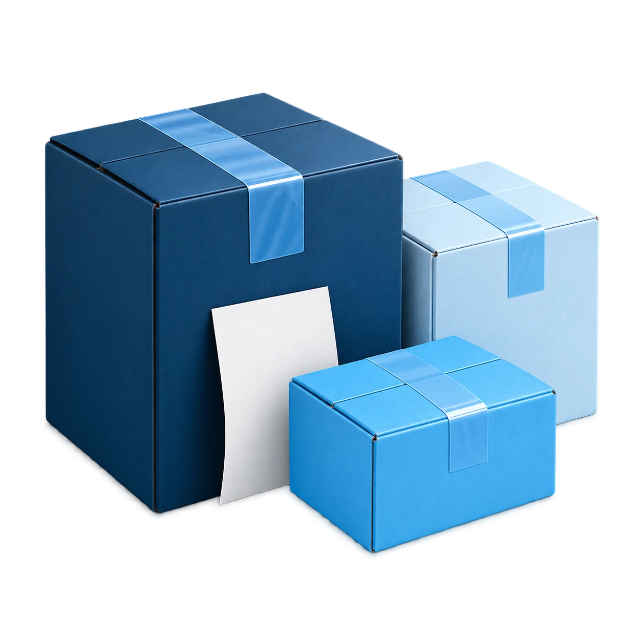 Shipping parcels in MCP navy and blue